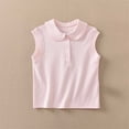 thumbnail image 1 of Odeerbi Niñas Golf Tank Tops Color Sólido Botón de Solapa Sin Mangas Uniforme Escolar Con Bolsillo, 1 of 9