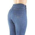 thumbnail image 2 of Fashion2Love Women's Juniors Bell Bottom High Waist Flared Stretch Jeans, 2 of 9