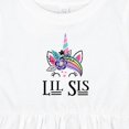 thumbnail image 4 of Inktastic Little Sister Unicorn Lil Sis Girls Baby Dress, 4 of 5