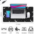 thumbnail image 5 of Long Mouse Pads for Desk,Black Moon Star Pattern Desk Mats on Top Of Desks, Desk Mouse Pad Extra Large with 3mm Non-Slip Base and Stitched Edge for Gaming,Office,Work,Home 31.5"x15.7", 5 of 6