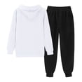thumbnail image 4 of KAUOD Youth Kids Cotton Hoodies Set 2 Piece Loose Fit Pullover Sweatshirts Joggers Pants Outfits Boys Girls Sweatpants Clothes, 4 of 9