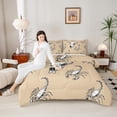 thumbnail image 4 of Homewish Teens Bull Skull Scorpion Full Size Comforter Sets 3-Piece,Bohemian Western Theme Bedding Comforter Set,Vintage Aesthetic Lightweight Bedding Sets,Super Cozy Room Decor,Reversible, 4 of 8