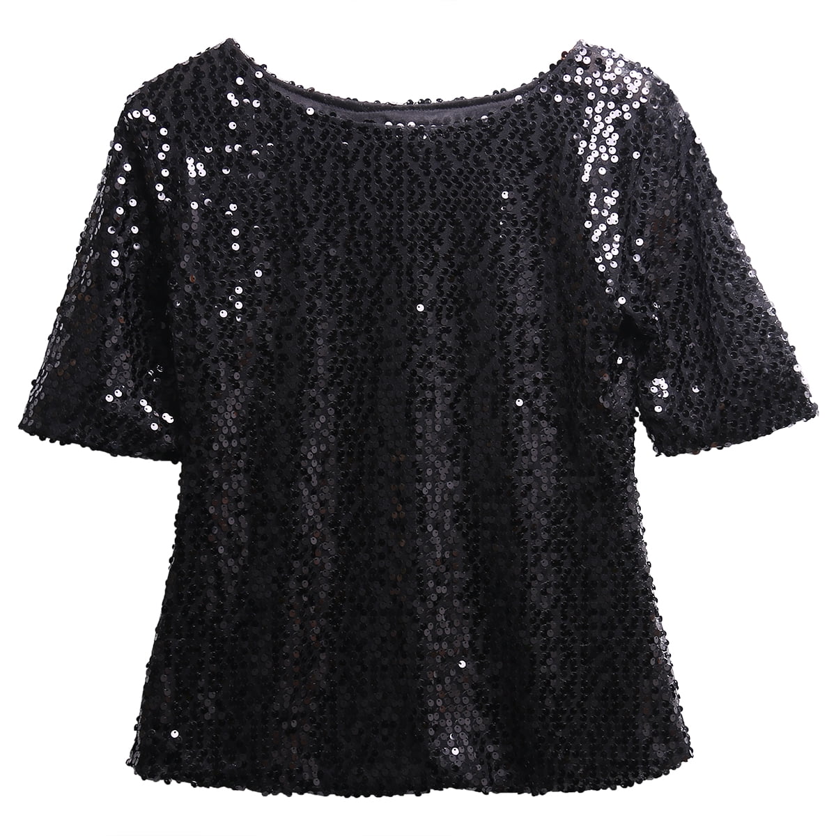 Lesimsam Women's Summer Sequins Tops 