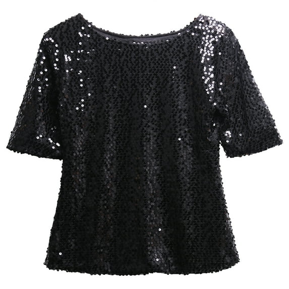 Arvbitana Women Summer Top Sloping Shoulder Glistening Wild Fashion Top
