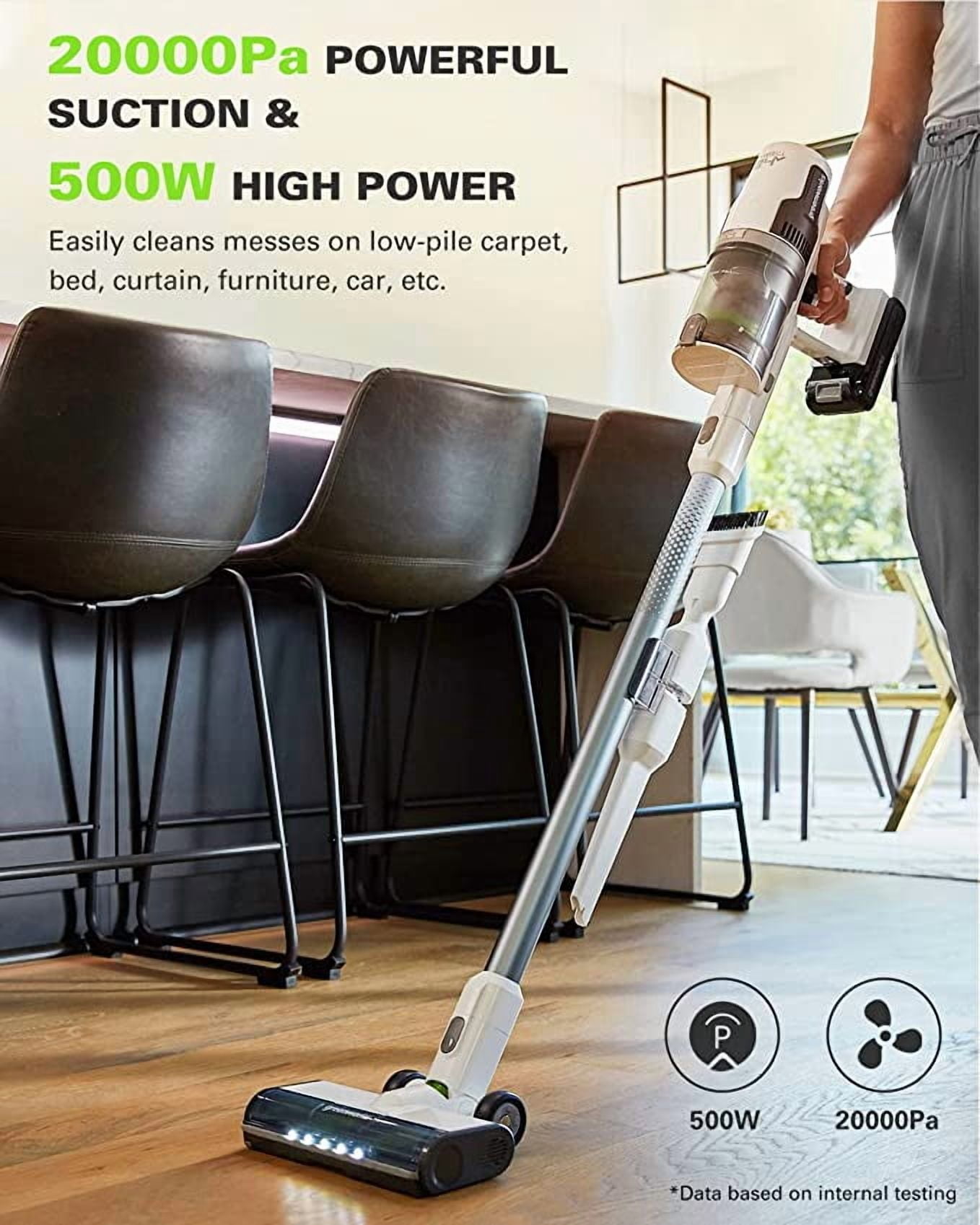 Greenworks 24V Cordless Battery White Deluxe Stick Vacuum with (2)4.0 Ah USB-C Battery & 30-Minute Super Charger