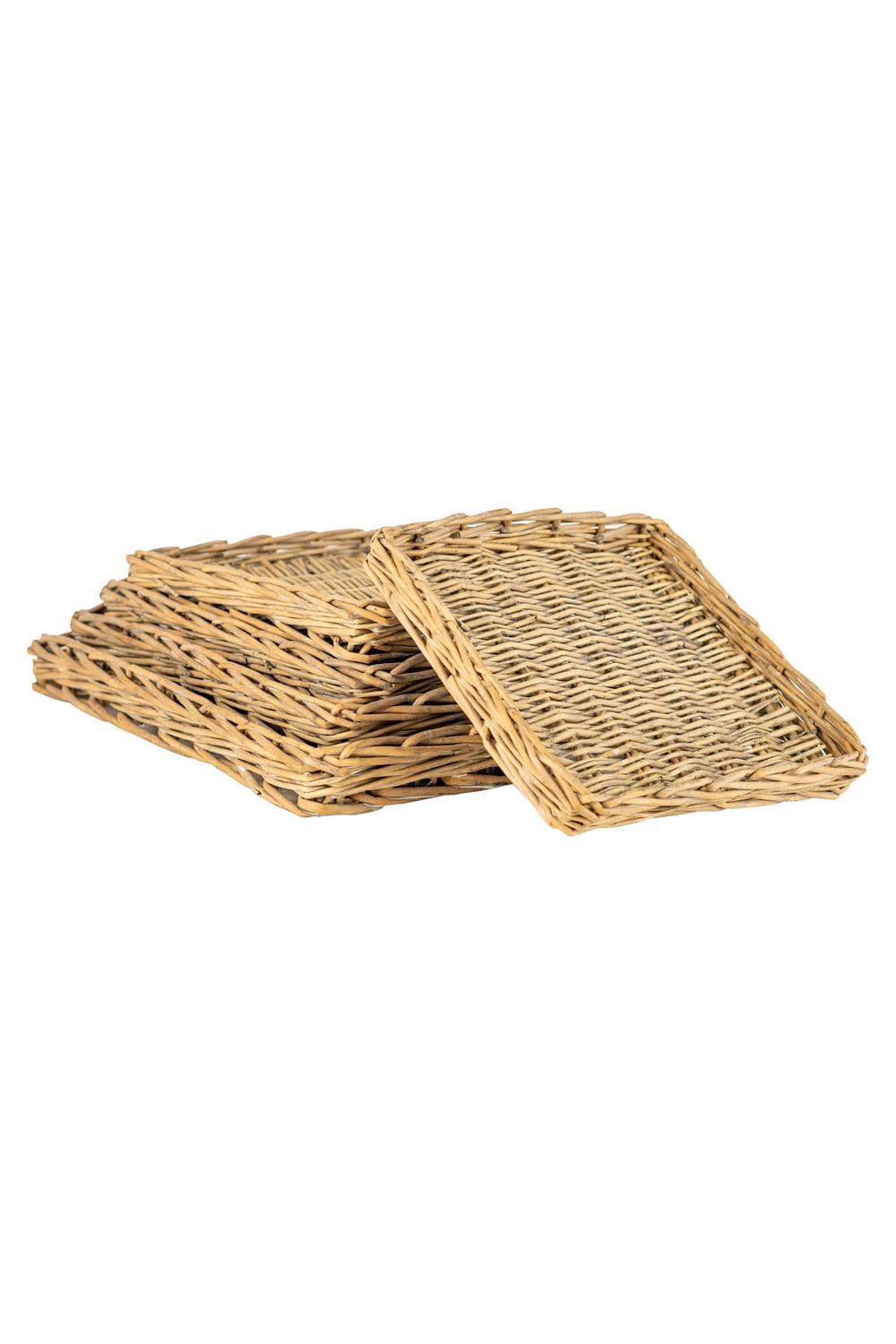 Kalalou Clan1081 Set of 5 Square Rattan Trays Perfect Wall Decorative