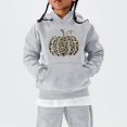 thumbnail image 2 of YunPes Girls Oversized Hoodie Leopard Pumpkin Graphic Sweatshirt Teen Kids Trendy Casual Pullover Top Halloween Party & Spring Fall Daily Wear, 2 of 6