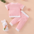 thumbnail image 4 of URMAGIC Infant Baby Boy Girl My 1st Easter Short Sleeve Top and Rabbit Long Pant Outfits Set 3-24 Months, 4 of 10
