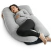 PharMeDoc Full Body Pregnancy Pillow Pregnant Women with Detachable Extension, Grey
