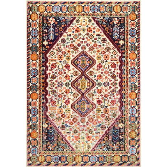 nuLOOM Meadow Vintage Vibrant Area Rug, 8' 10" x 12', Ivory