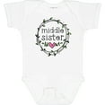 thumbnail image 3 of Inktastic Middle Sister Leaves, Circle, Heart Girls Baby Bodysuit, 3 of 5