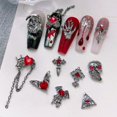 thumbnail image 2 of DIY nail art 3d Alliage style Foncé Ongle Croix Araignée L, 2 of 5