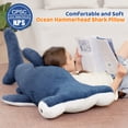 thumbnail image 7 of MaoGoLan 43'' Giant Hammerhead Shark Stuffed Animal Big Shark Body Pillow Toy, 7 of 7