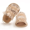 thumbnail image 3 of Baby Girls Floral Lace Flat Slippers Toddler Soft Sole Crib Shoes Sandals, 3 of 8