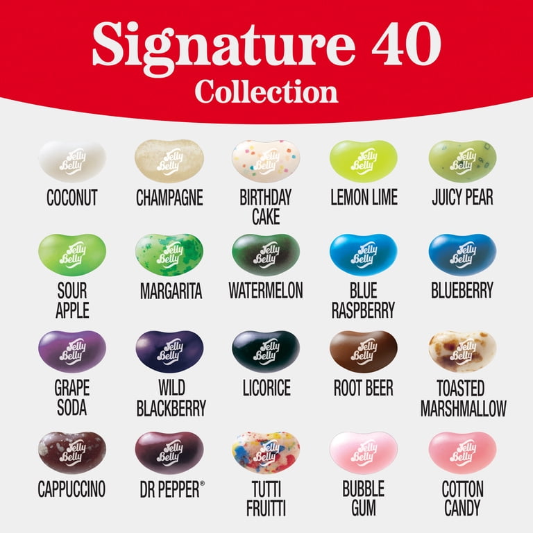 3 pack) Jelly Belly Signature 40 Jelly Bean Collection - 1 Pound