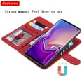 thumbnail image 6 of Galaxy S10 Case Wallet, S10 Case, Allytech Premium Leather Flip Case Cover & Card Slots Pocket, Wrist Design Detachable Slim Case for Samsung Galaxy S10 (Red), 6 of 8