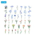 thumbnail image 3 of Calcomanías de flores de vinilo transparentes, calcomanías de flores claras de PET para álbumes de recortes, 80 hojas en azul y rosa, 3 of 6