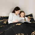 thumbnail image 5 of Castle Fairy Teenagers Bling Glitter Bowknot Full Size Comforter Sets 3-Piece,Leopard Print Bow-Tie Bedding Comforter Set,Vintage Chic Flower Old Fashion Lightweight Bedding Sets, 5 of 8