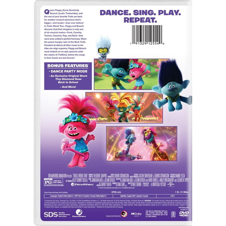 Trolls World Tour (Dance Party Edition) [DVD] - Walmart.com