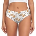 thumbnail image 1 of Fotbe Corgi with Hearts Calzones Estampados para Mujer – Ropa Interior de Algodón, Cómoda, Suave y Elástica-3X-Large, 1 of 6
