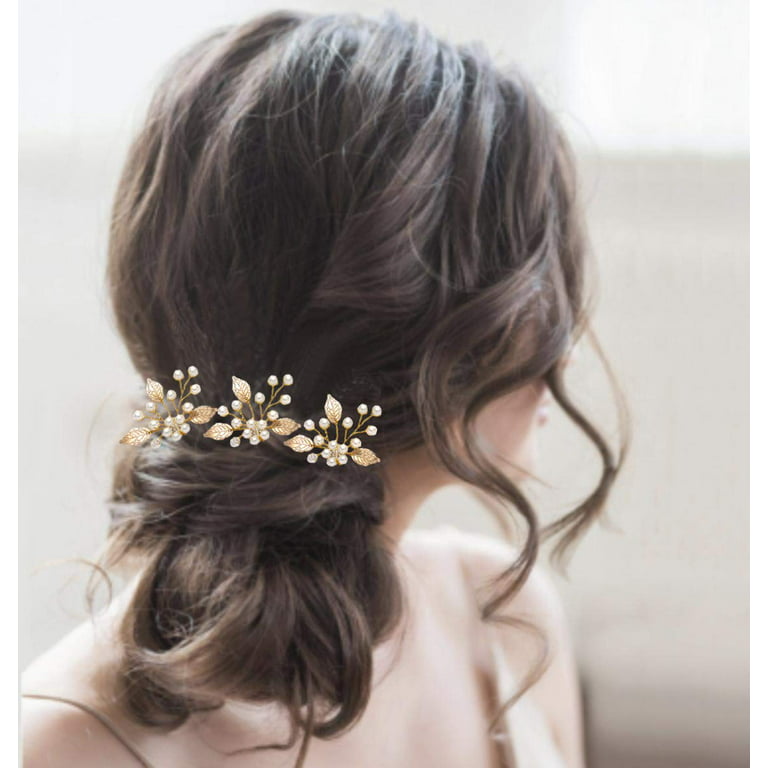 40 Packs Pearl Hair Pins Wedding Bridal Flower Pins for Brides and  Bridesmaids Hair Style (0.4 Inch)
