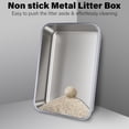 thumbnail image 4 of Caja higiénica Holintan de acero inoxidable XL para grandes felinos, paquete de 2, 4 of 6