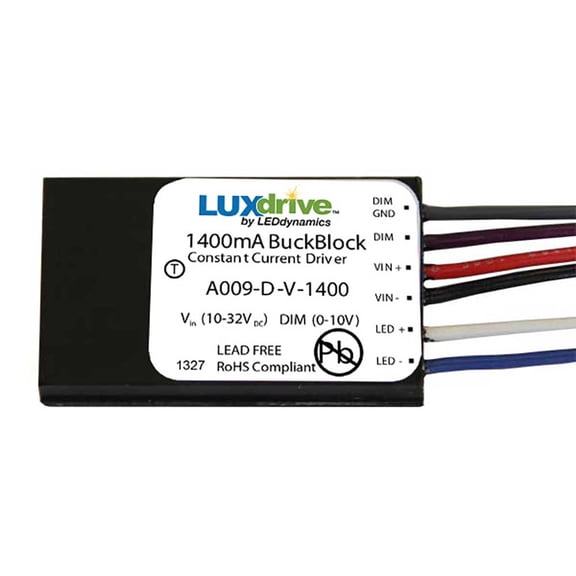 LuxDrive BuckBlock - 1400mA Constant Current LED Driver with Dimming