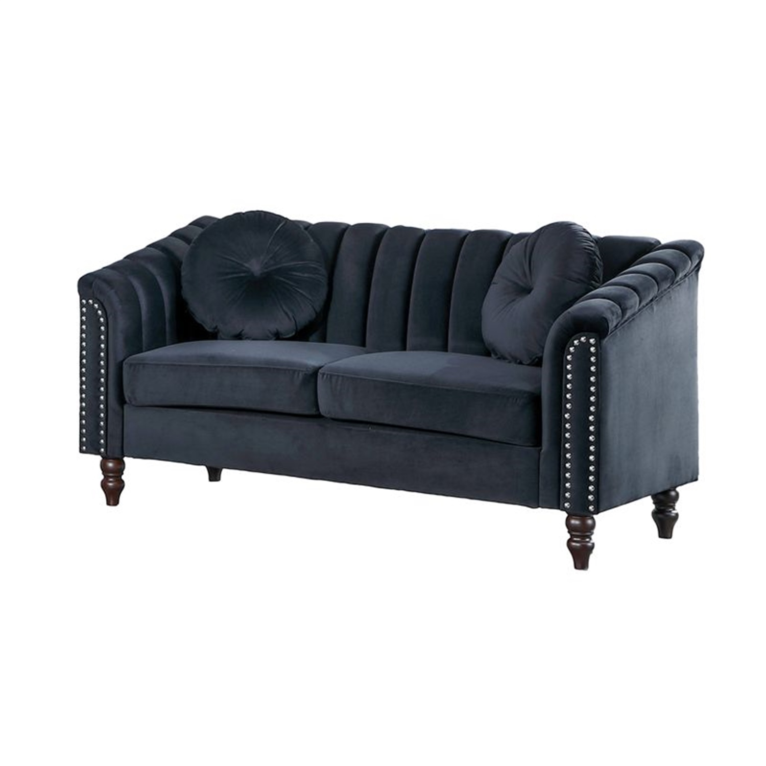 Hommoo Sofa Set,Microfiber 3-Piece Couch Living Room Sofa Set Including 3-Seater Sofa, Loveseat and Single Chair, for Apartment Furniture Set,Black