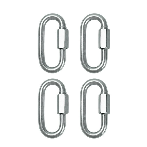 GOOHOCHY 4PCS 304 Stainless Steel Quick Link Ring Chain Repair Shackles for Home Outdoor (M8)