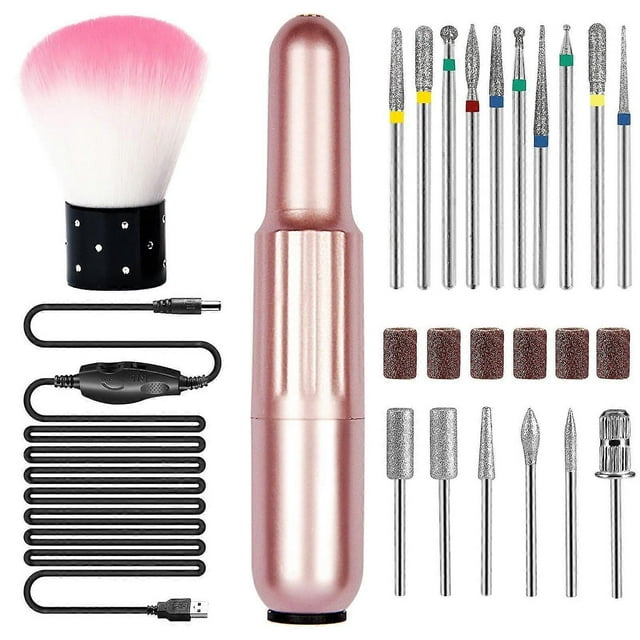 Electric Nail Drill Machine Professional Nail Drill Electric Manicure Machine Usb Nail Salon Drill Polisher A