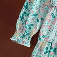 thumbnail image 5 of Tiijoy Girls Floral Long Sleeve Tiered Dress Casual Comfortable Dress, Sizes 9-10, 5 of 8