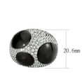 thumbnail image 2 of Womens Light Black Ring Anillo Para Mujer Stainless Steel Ring ith AAA Grade CZ in Clear Miriamn, 2 of 5