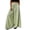 Army Green, variant on Women's High Waist Striped Wide Leg Pants Elastic Waist Casual Loose Flowy Trousers Summer Beach Vacation Wear