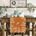 thumbnail image 2 of mubwai Orange Floral Fall Table Runner, Seasonal Autumn Kitchen Dining Table Decoration for Home Party Decor 13x36 Inch, 2 of 7
