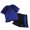 Dark Blue, variant on Short Sleeve Athletic T-Shirt & Shorts Outfit Set