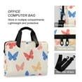 thumbnail image 4 of FORMRS 16" Laptop Sleeve Bag Carrying Case with Handle Travel Shoulder Briefcase, Red Butterflies, 4 of 8