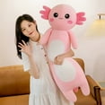 thumbnail image 4 of Long Axolotl Stuffed Doll, Soft Salamander Pillow Plush, Long Plush Body Pillow, 27.6 Inch Kawaii Salamander Stuffed Plushies for Sleep & Comfort, 4 of 5