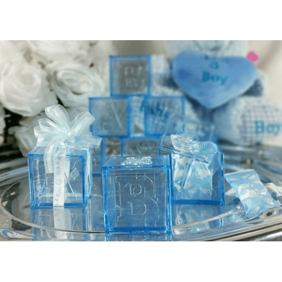 Baby Shower Party Favor Decorating Baby Blocks (Blue) 12 pieces