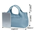 thumbnail image 4 of Colisha Genuine Leather Purses and Handbags for Women Top Handle Satchel Large Work Tote Shoulder Crossbody Bag Sky Blue, 4 of 7