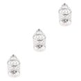 thumbnail image 4 of Guardoinrt Electroplated Metal Birdcage Shape Tea Light B- Candle Holder Silver Type A 3Set, 4 of 6