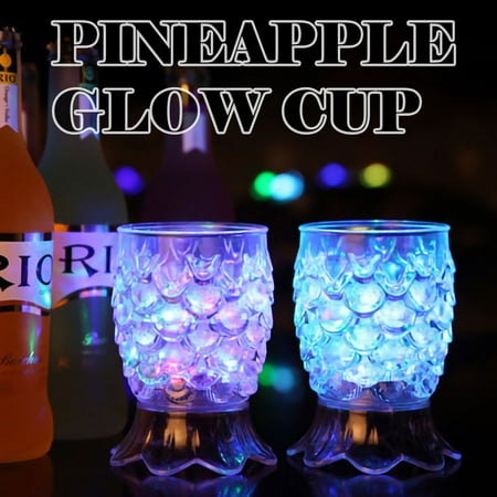 

NIUREDLTD LED Flashing Pour Pineapple Cup Water Sensor Luminous Wedding Bar KTV Cup Kitchen，Dining & Bar