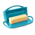 Better Dish Butter Dish & Toster Tongs, Aqua
