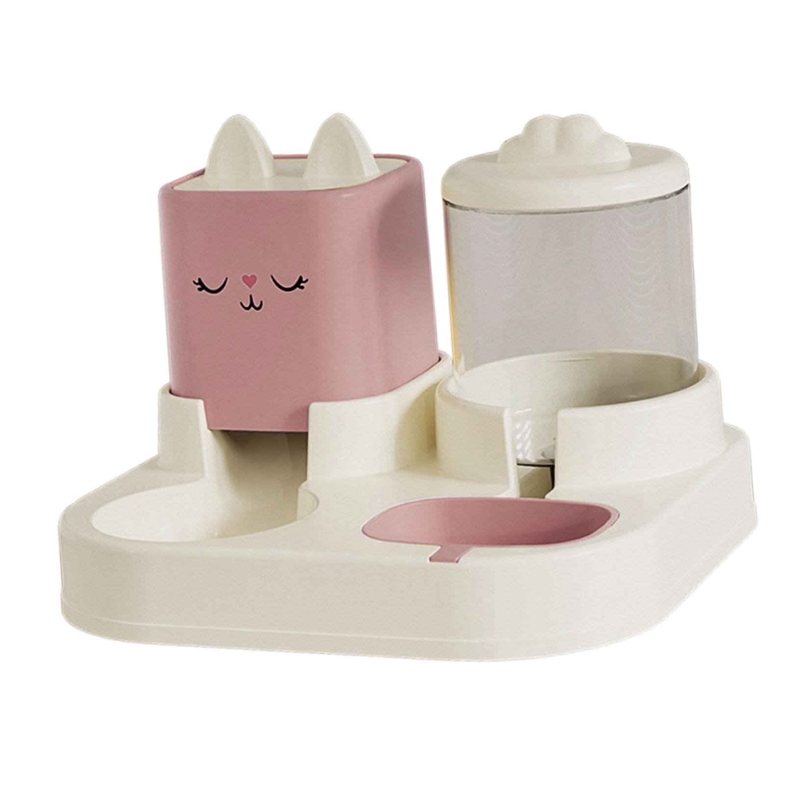 Fzaqwen Automatic Cat Feeder Anti Slip Base Cat Dog Bowl Feeding Station Food Feeder
