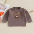 thumbnail image 2 of Letter Embroidery Pullover  Casual and Warm Sweater for Baby Girls, 2 of 9