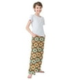 thumbnail image 3 of FORMRS Boys Pajama Pants with Pockets Size 9-10Y Kids Lounge Sleep Bottoms, Retro Blossom Flower, 3 of 8