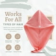 thumbnail image 3 of Microfiber Hair Towel Wrap, Hair Turban Towel Super Absorbent Twist Turban Dry Hair Caps with Buttons Bath Loop Fasten Salon Dry Hair Hat - By Exec-U-Gift, 3 of 6