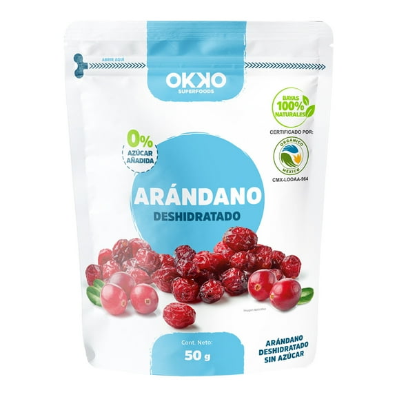Arándano orgánico deshidratado sin azúcar añadida 50 g