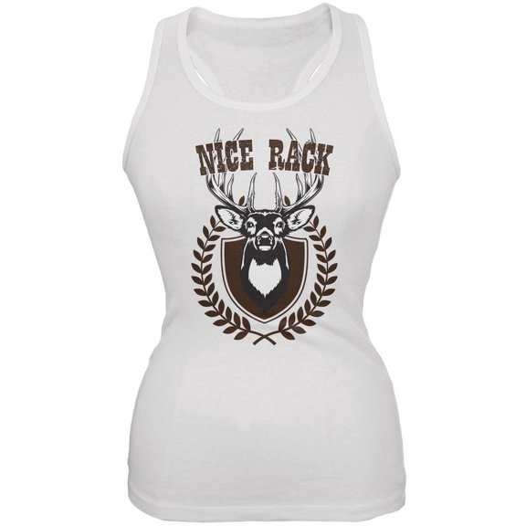 Nice Rack White Juniors Soft Tank Top - 2X-Large