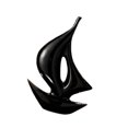 thumbnail image 1 of Decoración de barco de vela, escultura moderna, regalo de inauguración de la casa, artesanía, estatua de barco de vela, figura de para mesa de Negro, 1 of 9