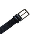thumbnail image 4 of Ferrioni Cinturón Textil Trenzado Elástico Negro Hebilla Metal Stretch 34mm, 4 of 4